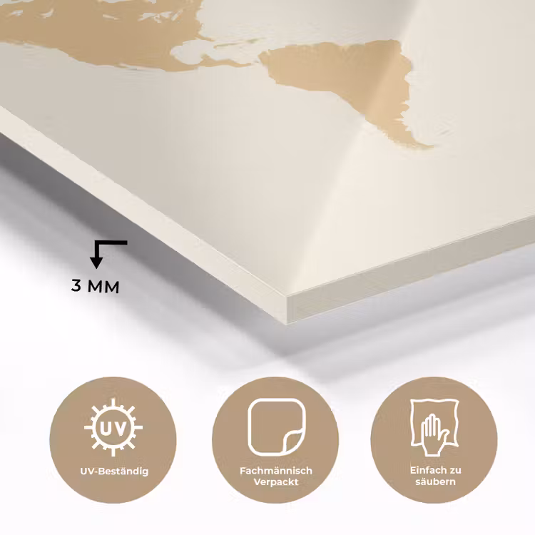 Wereldkaart - Strakke vlakstijl - Rasterachtergrond plexiglas 5mm klein -wsfeer2_DE
