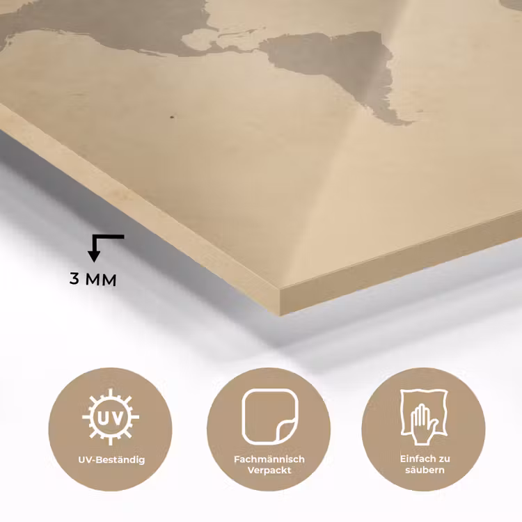 Wereldkaart - Aardtinten - Subtiel plexiglas 5mm klein -wsfeer2_DE