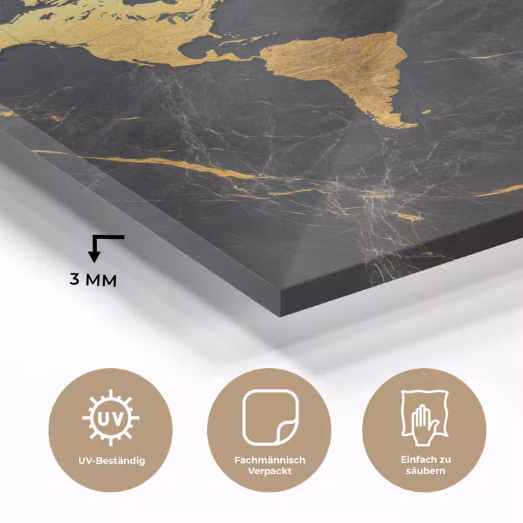 Wereldkaart - Goud - Marmer plexiglas 5mm klein -wsfeer2_DE