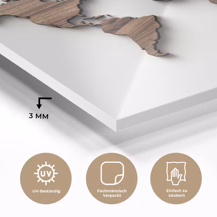 Wereldkaart - Hout - Elegant plexiglas 5mm klein -wsfeer2_DE
