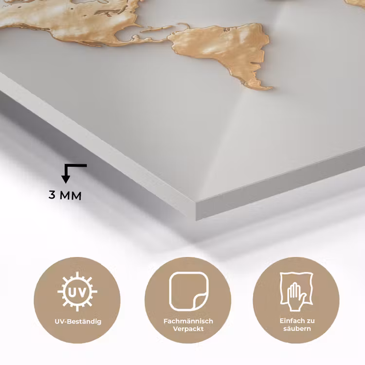 Wereldkaart - Luxe uitstraling - Wit plexiglas 5mm klein -wsfeer2_DE