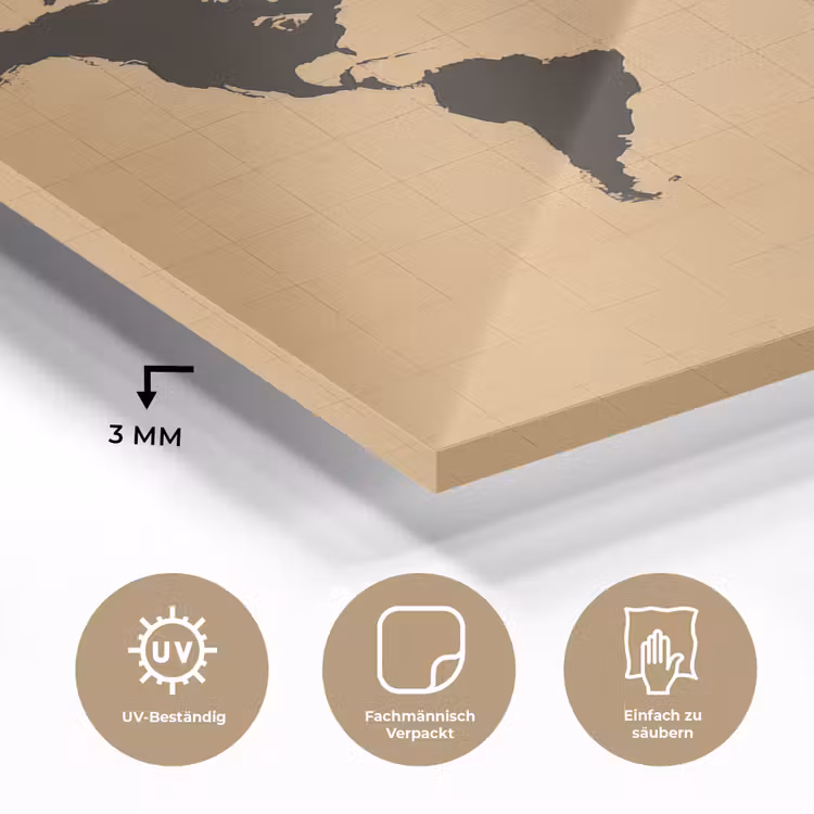 Wereldkaart - Raster -Zwart plexiglas 5mm klein -wsfeer2_DE