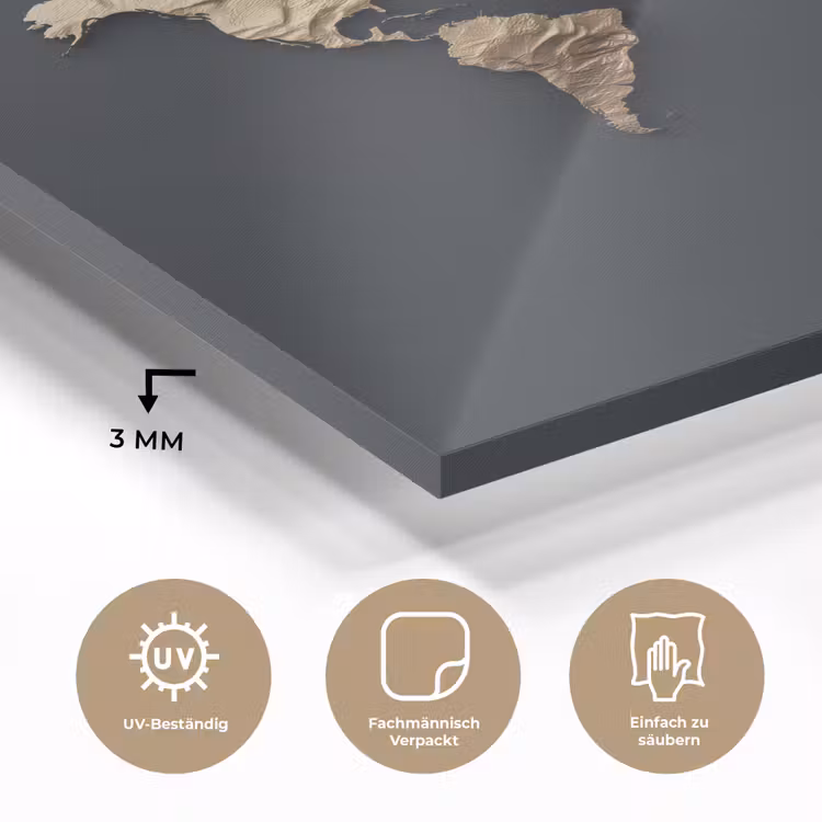 Wereldkaart - Reliëfstructuur - Diepe Texturen - Zwart plexiglas 5mm klein -wsfeer2_DE