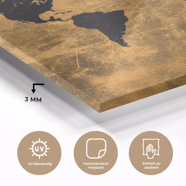Wereldkaart - Vlekdetails - Goud plexiglas 5mm klein -wsfeer2_DE