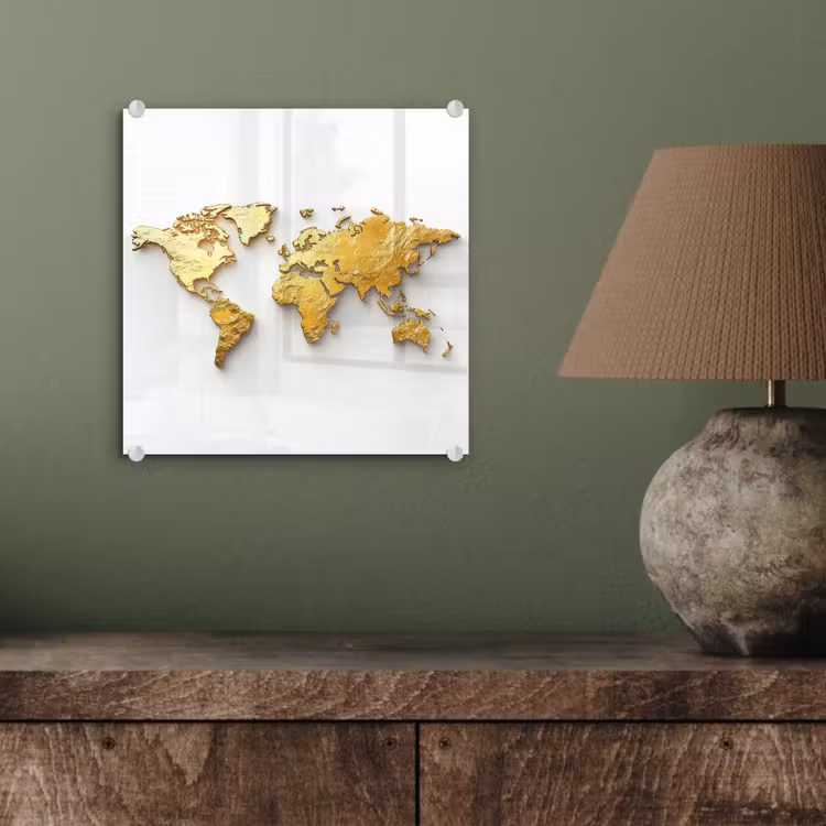 Wereldkaart - Volumineus - Wit plexiglas 5mm klein -sfeer3