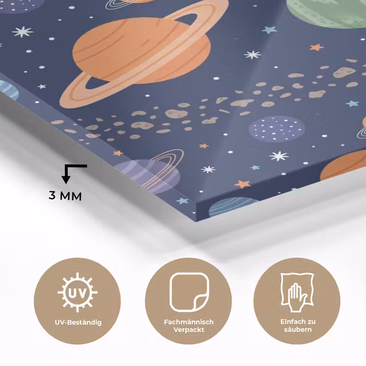 Ruimte - Planeten - Kleurrijk plexiglas 5mm klein -wsfeer2_DE
