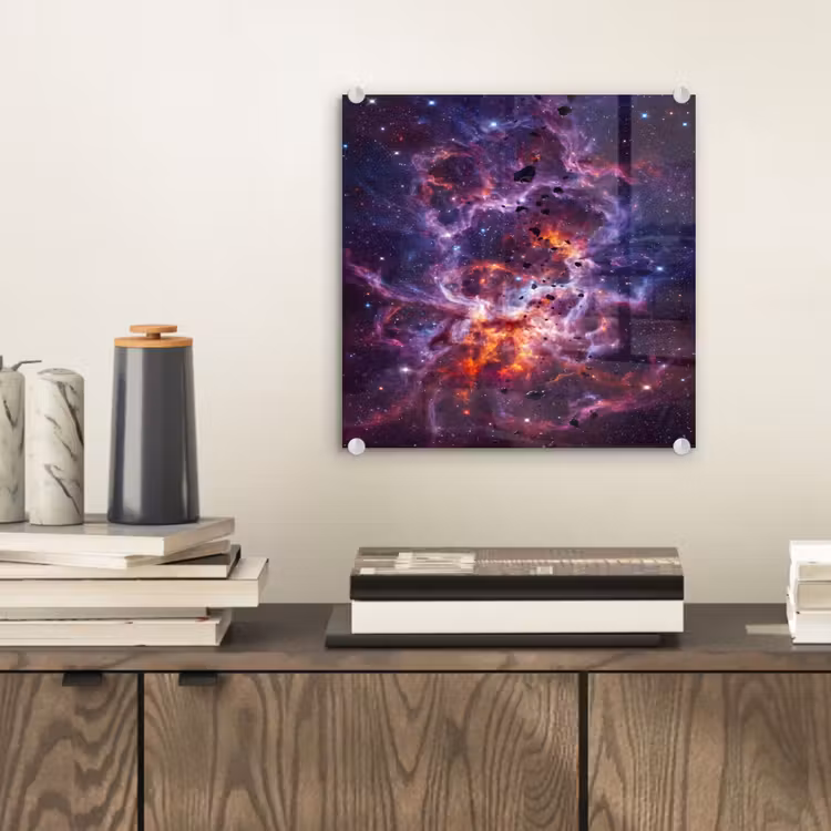 Space - Stars - Abstract - Colorful plexiglas 5mm klein -sfeer1
