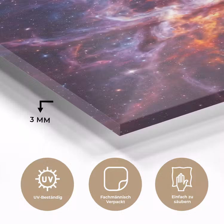 Space - Stars - Abstract - Colorful plexiglas 5mm klein -wsfeer2_DE