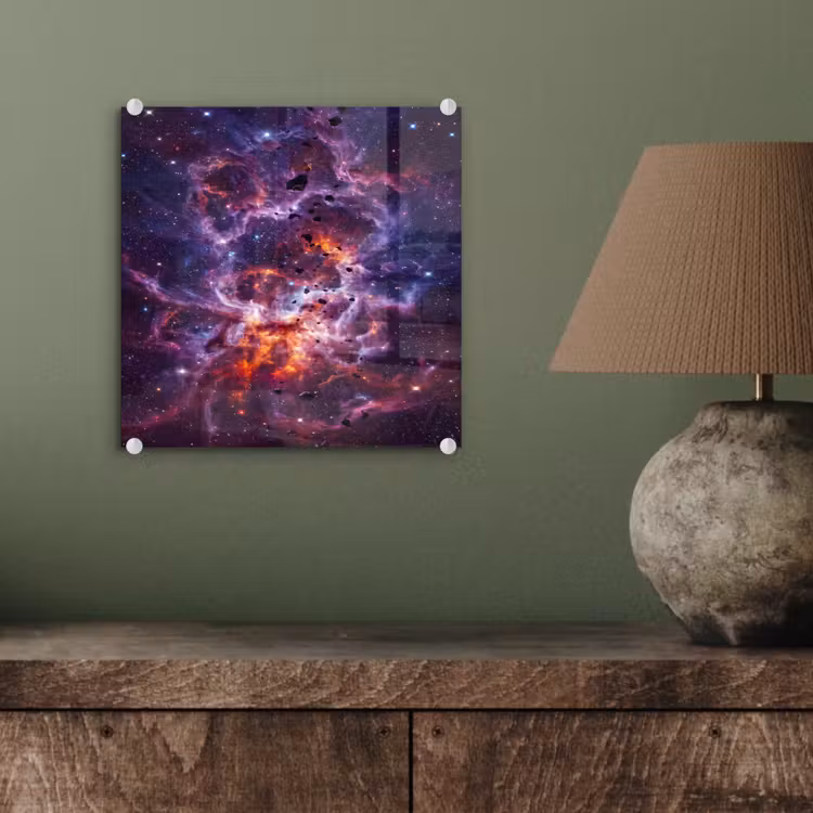 Space - Stars - Abstract - Colorful plexiglas 5mm klein -sfeer3