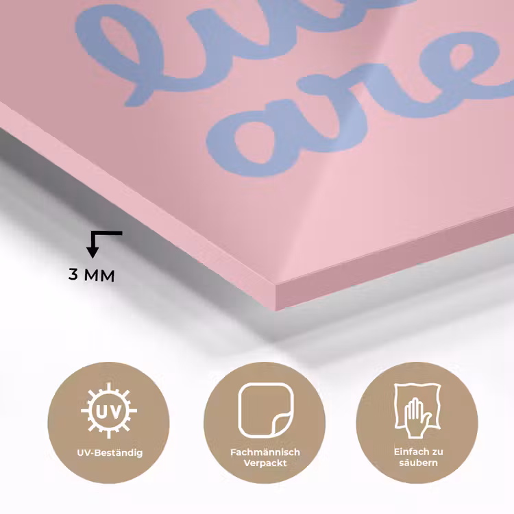 How lucky are we - Klavervier - Roze - Blauw plexiglas 5mm klein -wsfeer2_DE