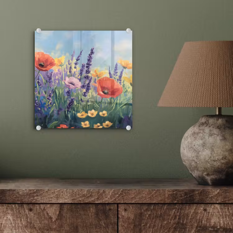 Weide - Bloemen - Kleurrijk plexiglas 5mm klein -sfeer3
