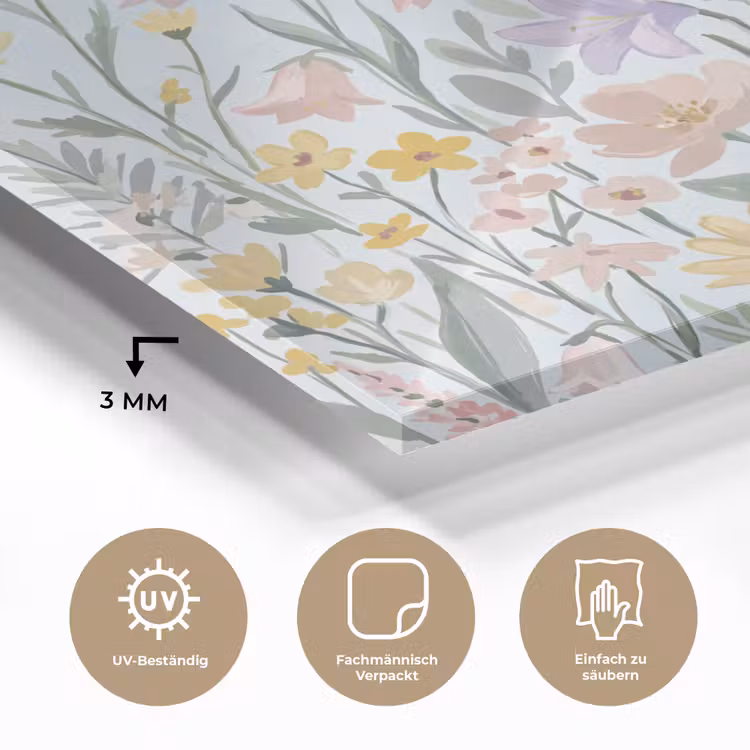 Weidebloemen - Illustratie - Kleurrijk plexiglas 5mm klein -wsfeer2_DE