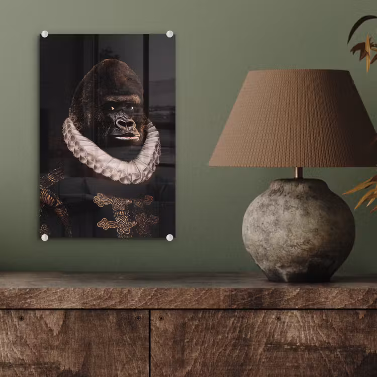 Willem van Oranje - Adriaen Thomasz - Aap plexiglas 5mm klein -sfeer3