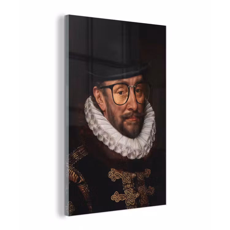Willem van Oranje - Adriaen Thomasz - Bril plexiglas 5mm klein -z3d