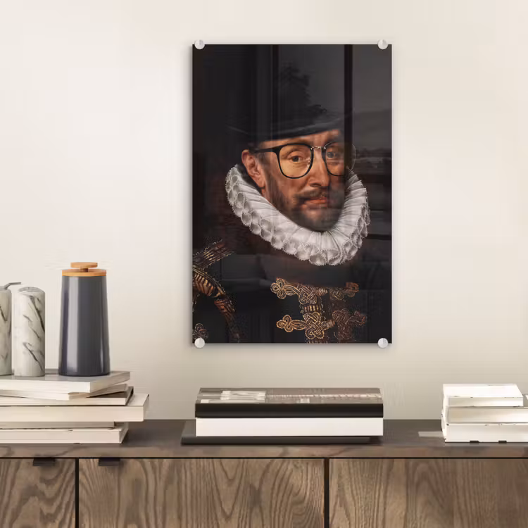 Willem van Oranje - Adriaen Thomasz - Bril plexiglas 5mm klein -sfeer1