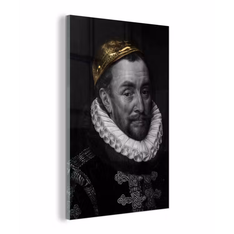 Willem van Oranje - Adriaen Thomasz - Goud plexiglas 5mm klein -z3d