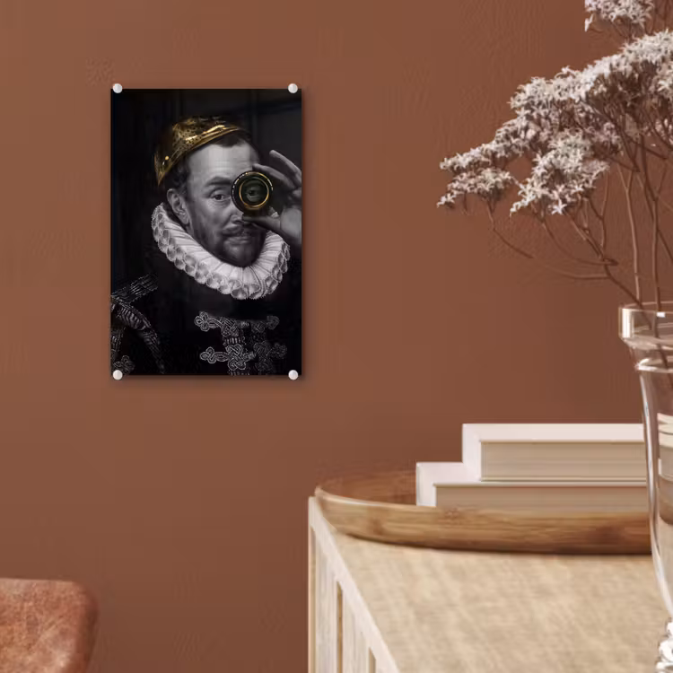 Willem van Oranje - Adriaen Thomasz - Goud - Lens plexiglas 5mm klein -sfeer5