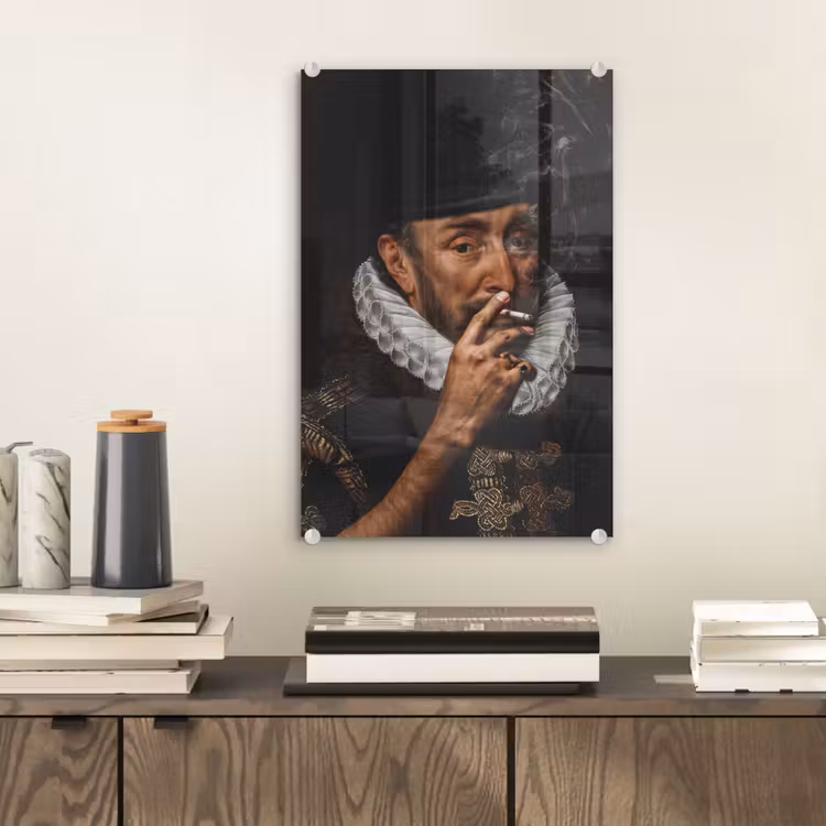 Willem van Oranje - Adriaen Thomasz - Sigaretten plexiglas 5mm klein -sfeer1