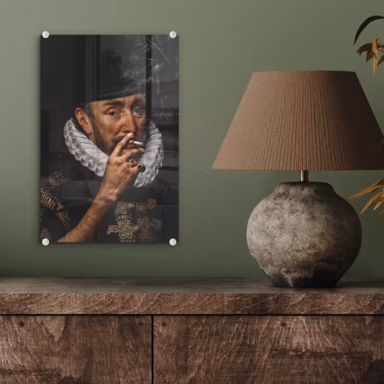 Willem van Oranje - Adriaen Thomasz - Sigaretten plexiglas 5mm klein -sfeer3