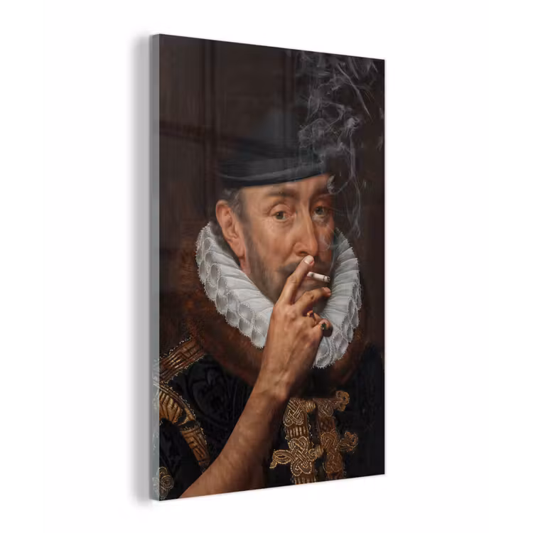 Willem van Oranje - Adriaen Thomasz - Sigaretten - Rook plexiglas 5mm klein -z3d