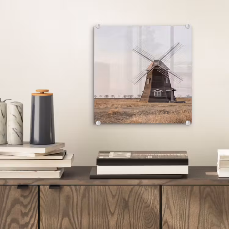 Windmolens - Landschap - Veld plexiglas 5mm klein -sfeer1