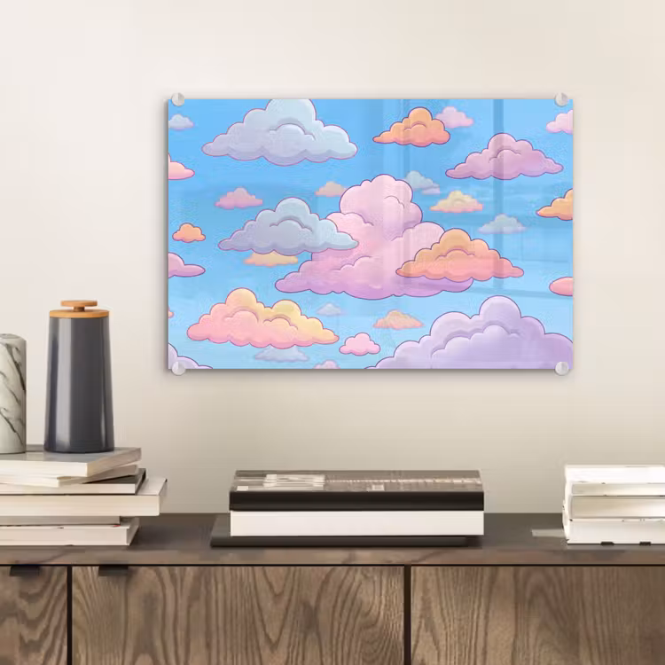Wolk - Lucht - Natuur - Illustratie - Pastel plexiglas 5mm klein -sfeer1