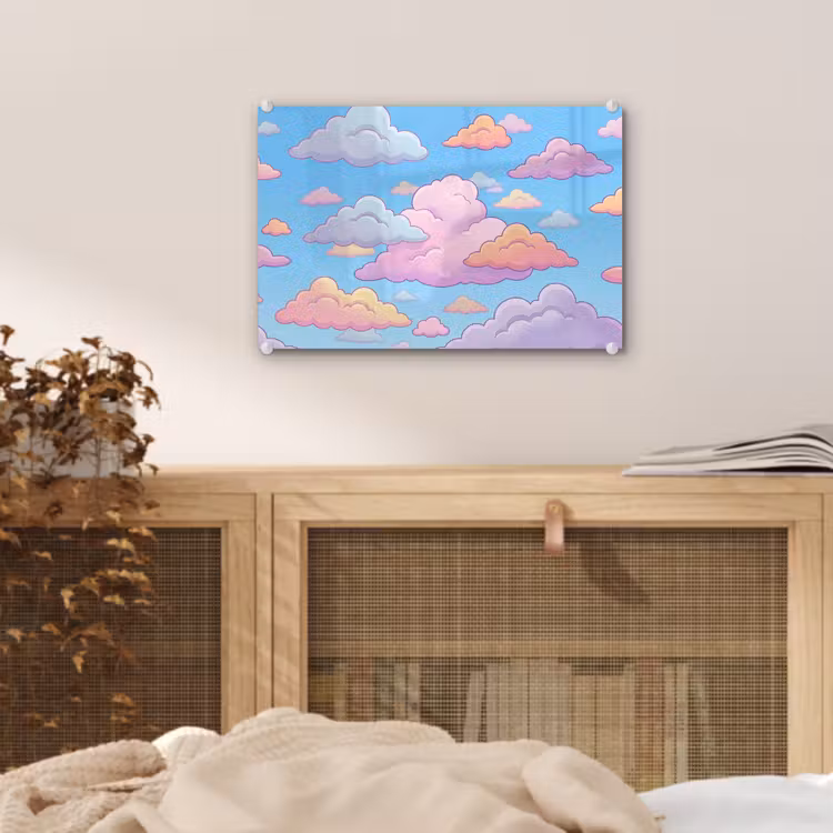 Wolk - Lucht - Natuur - Illustratie - Pastel plexiglas 5mm klein -sfeer3