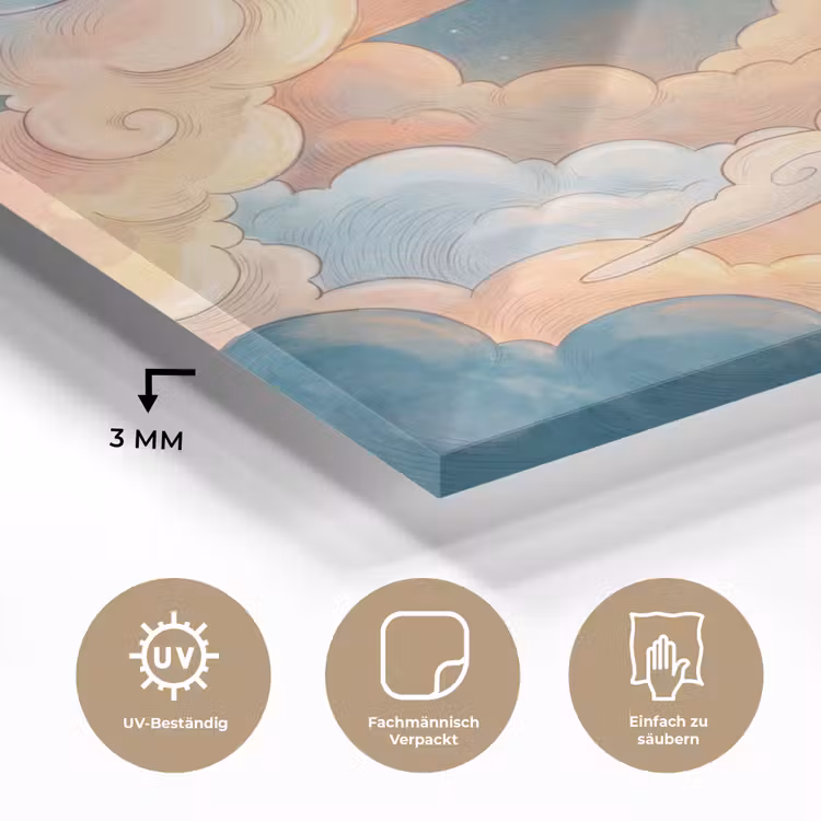 Wolk - Lucht - Natuur - Illustratief - Oranje plexiglas 5mm klein -wsfeer2_DE