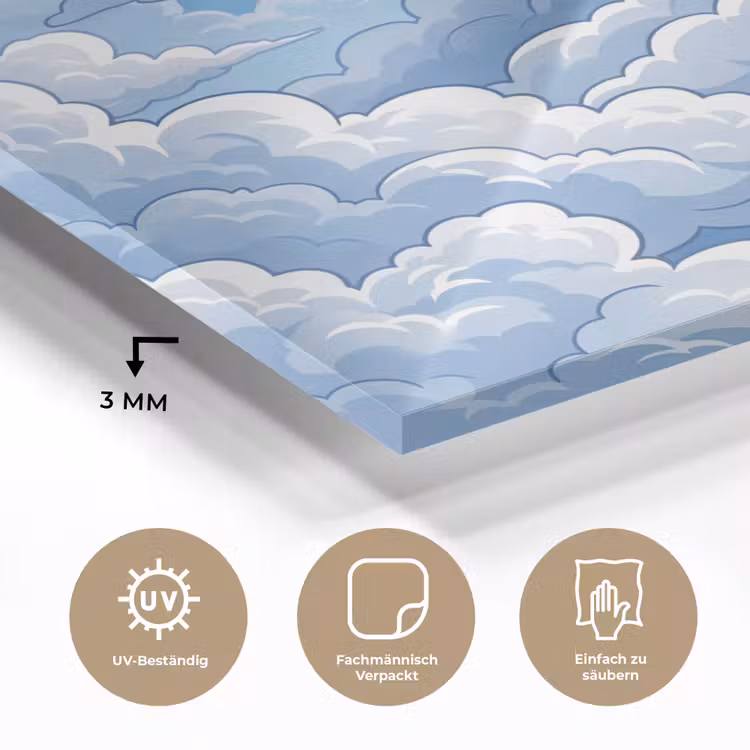 Wolken - Hemel - Abstract - Wit plexiglas 5mm klein -wsfeer2_DE