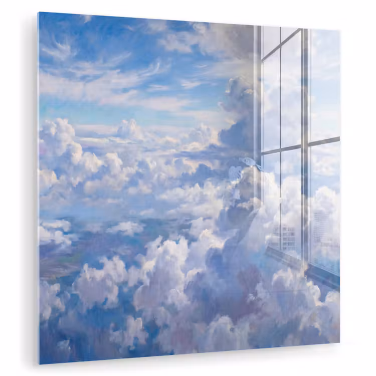 Wolken - Lucht - Natuur - Abstract - Blauw plexiglas 5mm klein -zzzproduct_nieuw