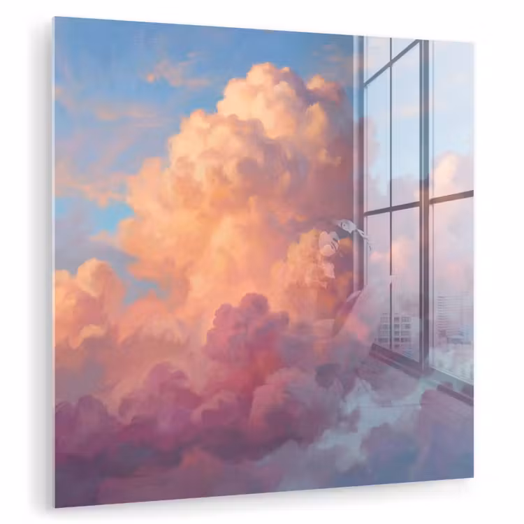 Wolken - Lucht - Natuur - Abstract - Kleurrijk plexiglas 5mm klein -zzzproduct_nieuw