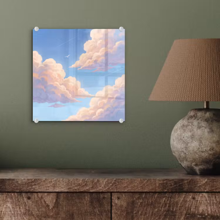 Wolken - Lucht - Natuur - Blauw plexiglas 5mm klein -sfeer3