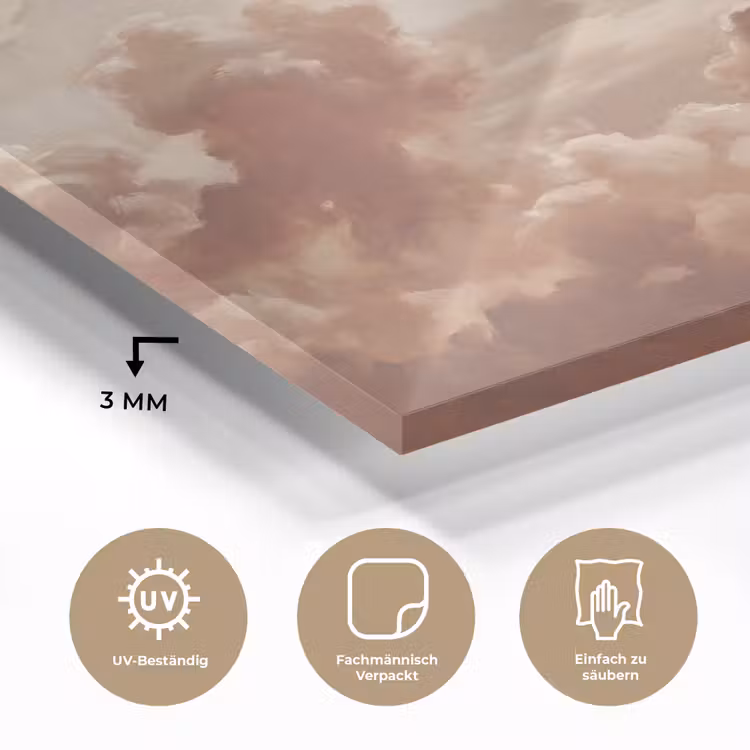 Wolken - Lucht - Natuur - Modern - Bruin plexiglas 5mm klein -wsfeer2_DE