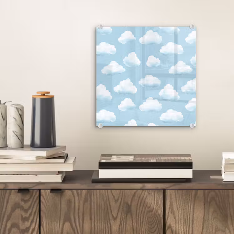 Wolken - Illustratie - Blauw plexiglas 5mm klein 11 -sfeer1