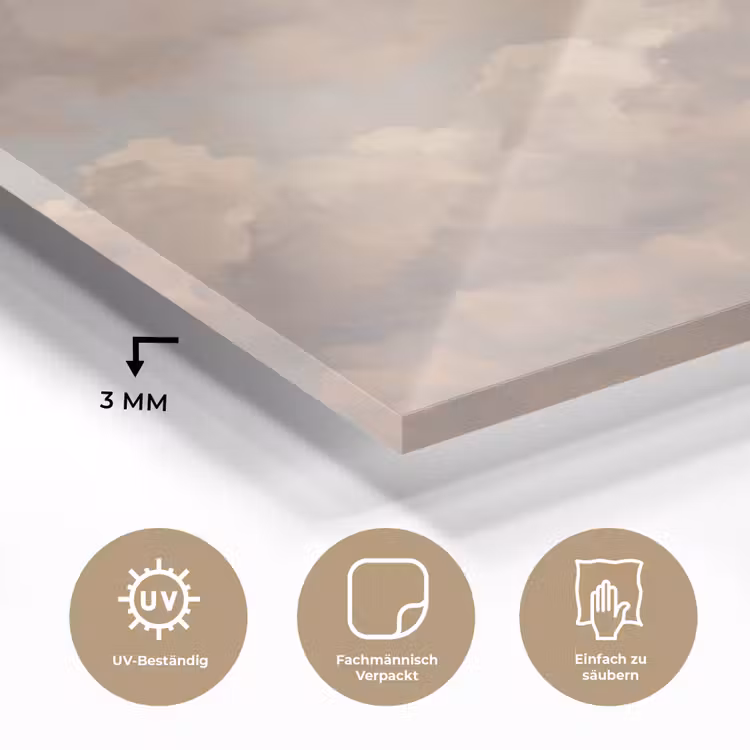 Wolken - Zacht - Natuur - Klassiek - Beige plexiglas 5mm klein -wsfeer2_DE