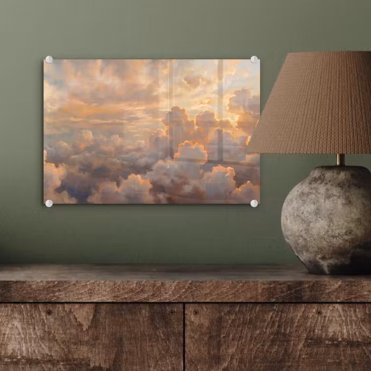 Wolken - Zonsondergang - Natuur - Abstract - Goud plexiglas 5mm klein -wsfeer2_DE
