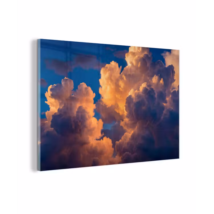 Wolken - Zonsondergang - Natuur - Oranje - Blauw plexiglas 5mm klein -zzzproduct_nieuw