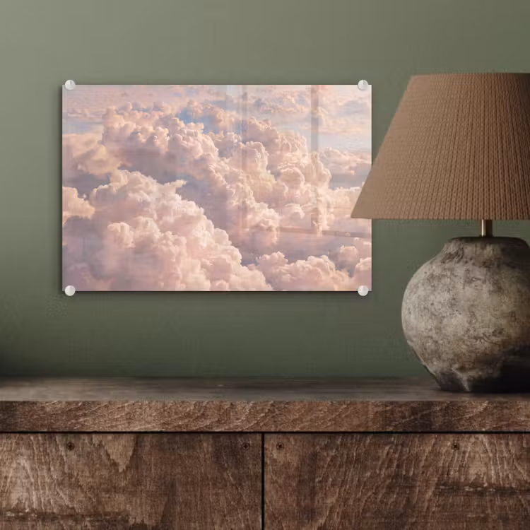 Wolken - Zonsondergang - Natuur - Pastel - Roze plexiglas 5mm klein -wsfeer2_DE