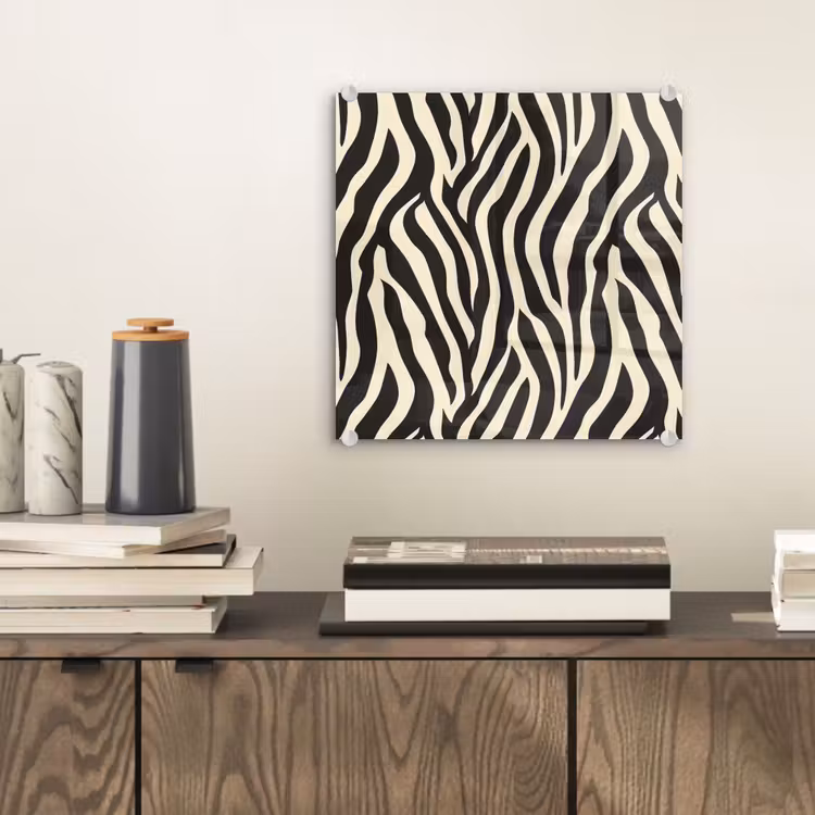 Zebra - Print - Klassiek - Zwart plexiglas 5mm klein 11 -sfeer1