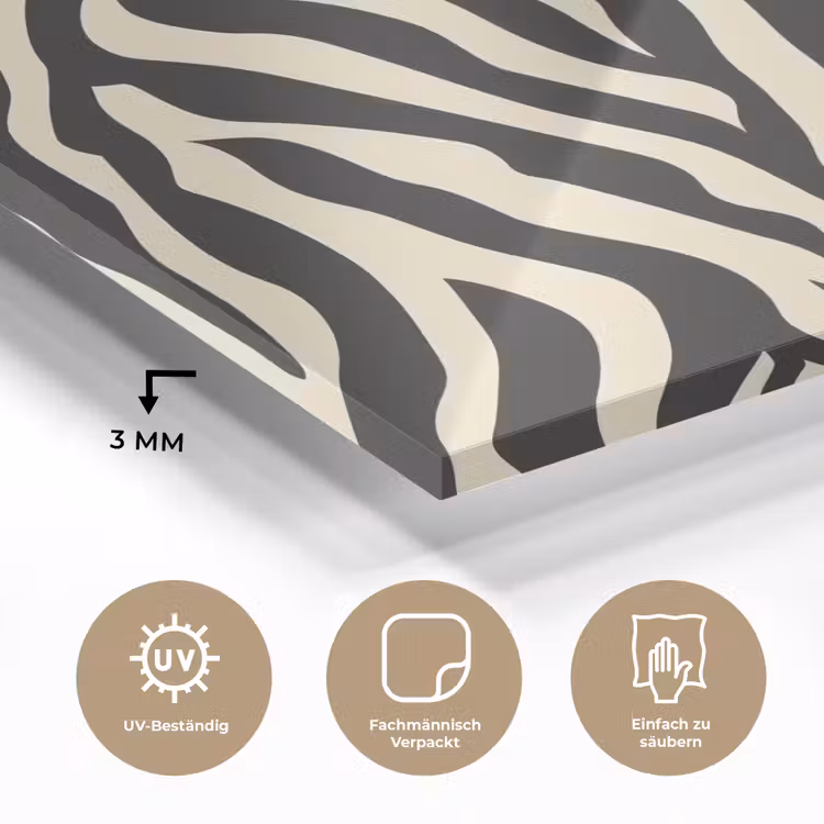 Zebra - Print - Klassiek - Zwart plexiglas 5mm klein 11 -wsfeer2_DE