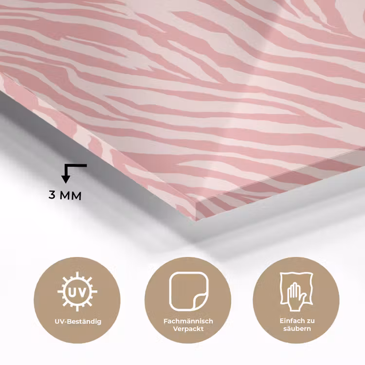 Zebra - Print - Roze plexiglas 5mm klein 11 -wsfeer2_DE