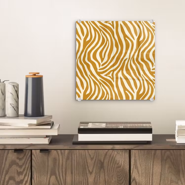 Zebra - Klassiek - Oker - Geel plexiglas 5mm klein 11 -sfeer1