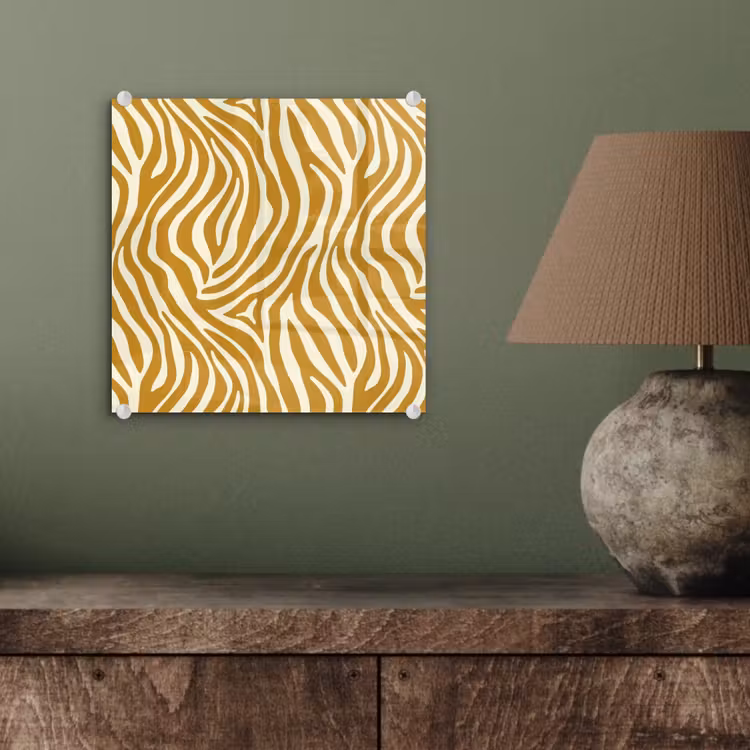 Zebra - Klassiek - Oker - Geel plexiglas 5mm klein 11 -sfeer3
