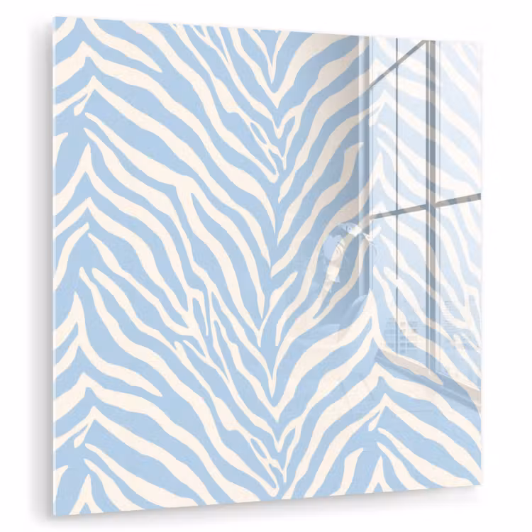 Zebra - Motief - Blauw - Wit plexiglas 5mm klein 11 -zzzproduct_nieuw