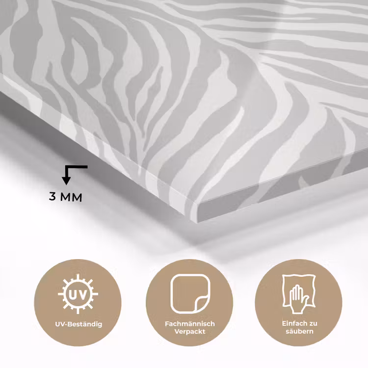 Zebra - Motief - Grijs plexiglas 5mm klein 11 -wsfeer2_DE
