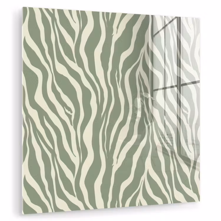 Zebra - Motief - Groen plexiglas 5mm klein 11 -zzzproduct_nieuw