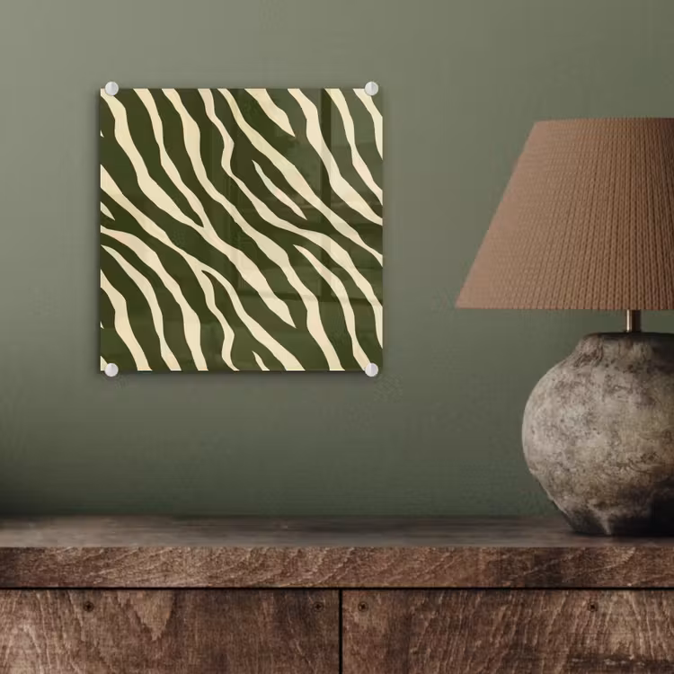 Zebra - Patroon - Groen plexiglas 5mm klein 11 -sfeer3