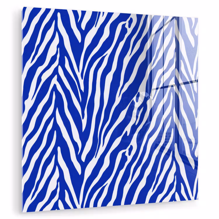 Zebra - Patroon - Kobalt - Blauw plexiglas 5mm klein 11 -zzzproduct_nieuw
