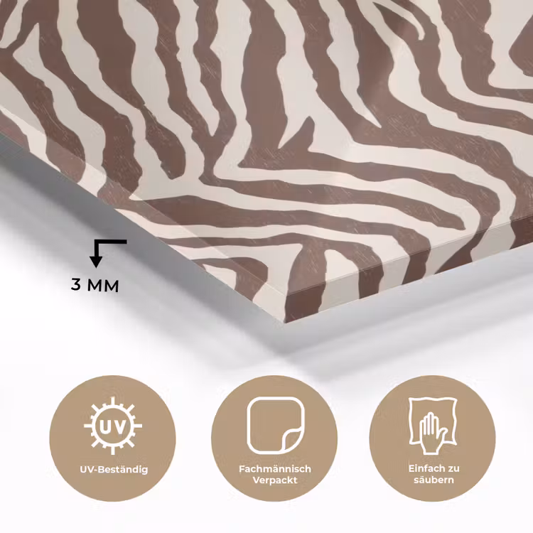 Zebra - Patroon - Zwart - Wit plexiglas 5mm klein 11 -wsfeer2_DE