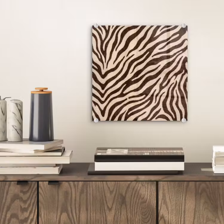 Zebra - Strepen - Bruin plexiglas 5mm klein -sfeer1